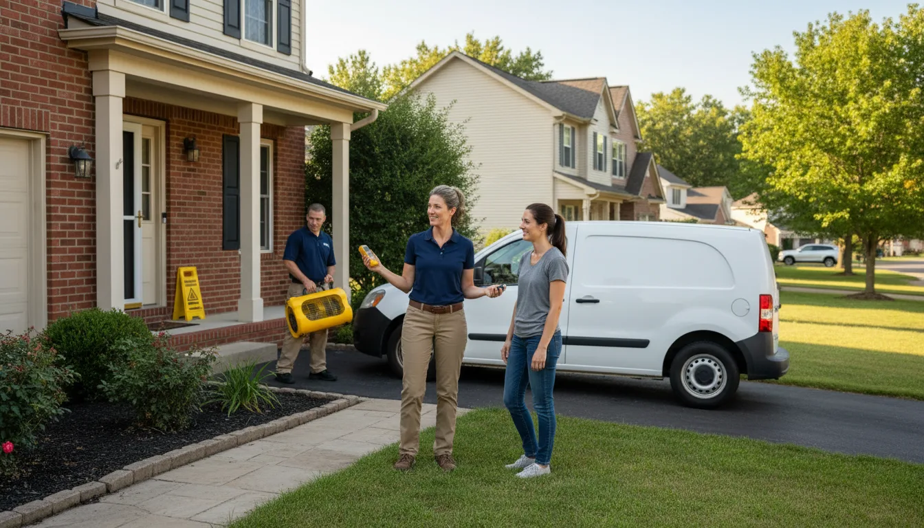 Water restoration image for Water Damage & Restoration Services in Wortham, TX